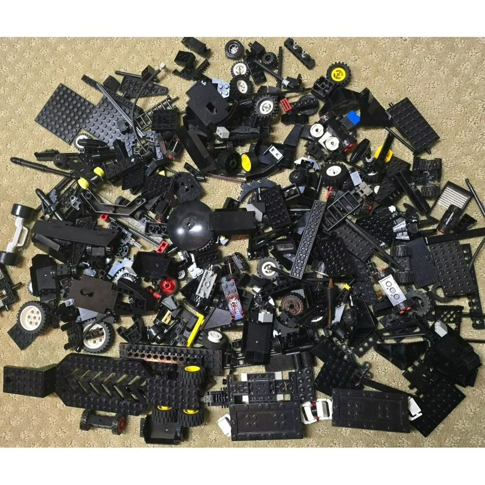 Lego and Lego Compatible Black Building Blocks Wheels Car Parts Lot GA164